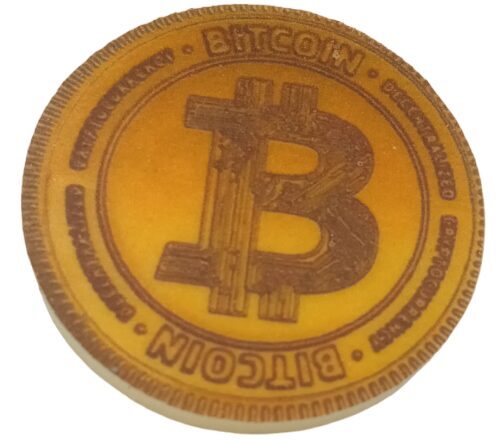 Šokolādes Bitcoin Monēta 2 cm 300 gab