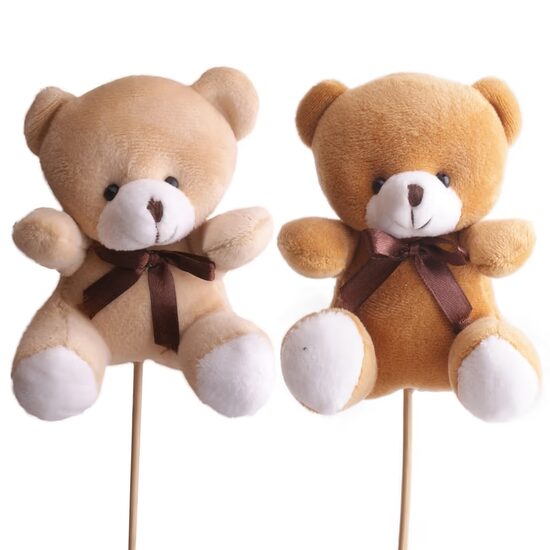 Teddy bear 12x10 cm on a stick