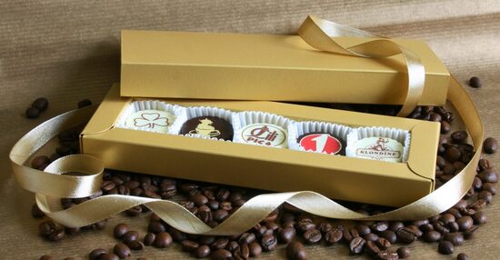 Personalizēta Korporatīva Logo Šokolāde 5 gab Konfektes Kastītēs