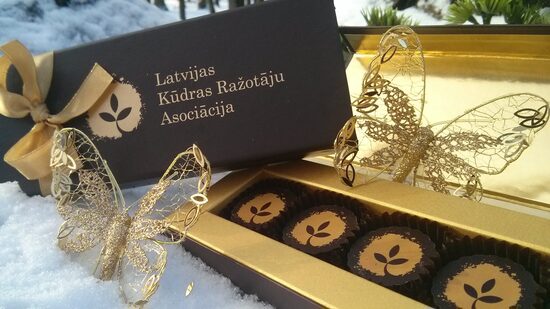 Personalized Corporate Logo Chocolate for Coffee, Events, Exhibitions 5 pcs Candy Boxes