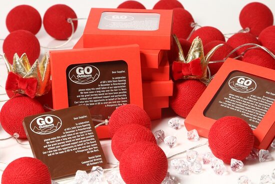 70 g Personalized, Individual Chocolate Box, 9.5 x 9.5 cm
