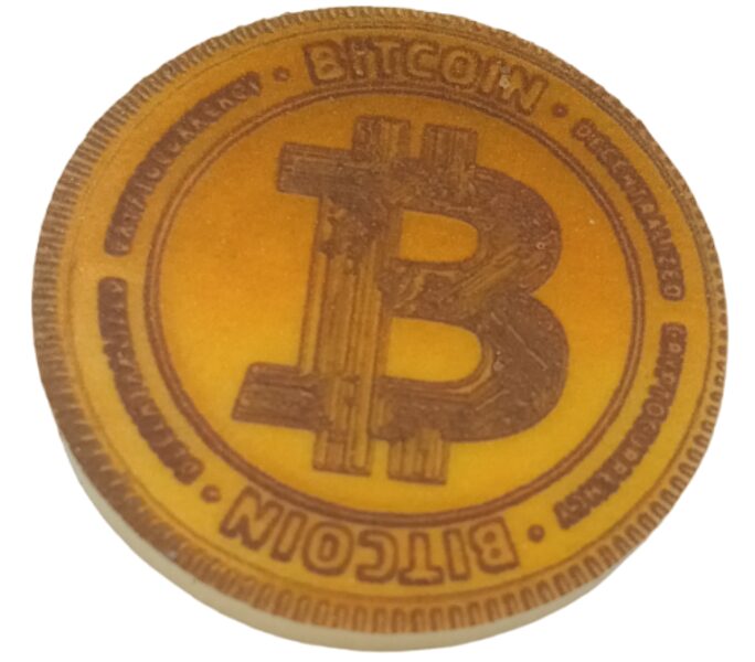 Šokolādes Bitcoin Monēta 2 cm 