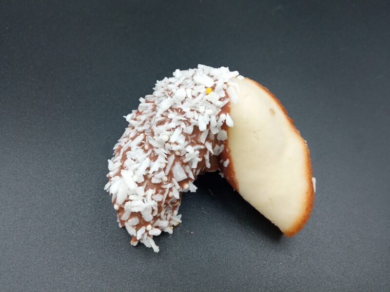 Fortune Cookie with Milk Chocolate and Coconut-Nuts