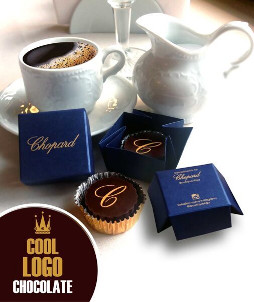 Personalizēta Korporatīva Logo Šokolāde Kafijai, Pasākumiem, Izstādēm Konfektes 3 cm Kastītēs