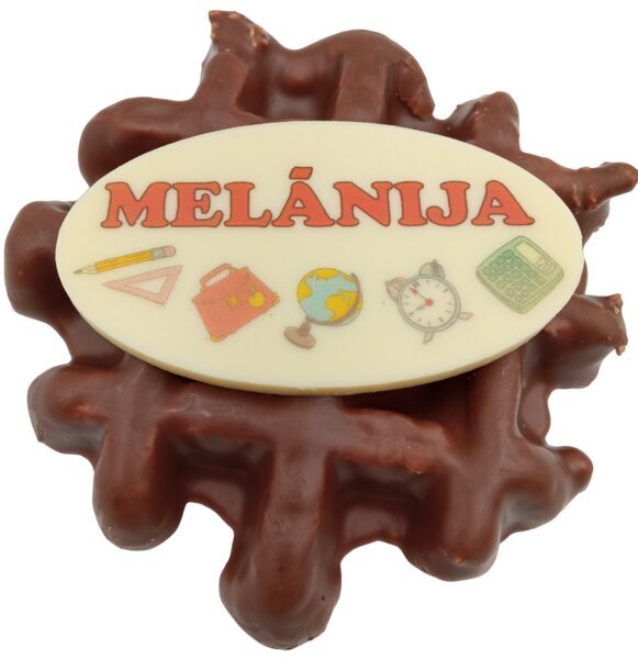 7 cm chocolate ovals for cakes - Personalized