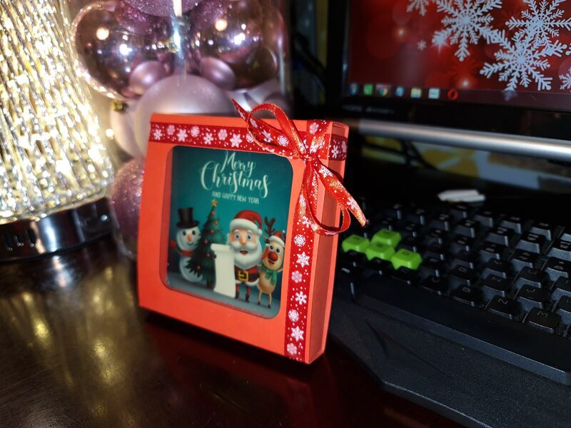 Персонализированный Корпоративный Рождественский Шоколадный Подарок - открытка в коробке