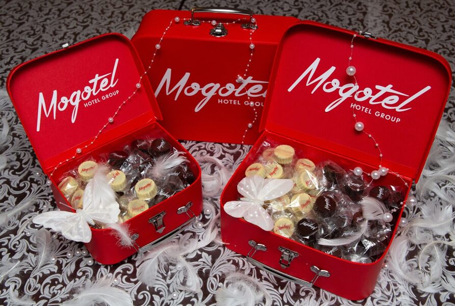 Personalised Corporate Christmas Chocolate Gift - Candies in Suitcase, Briefcase